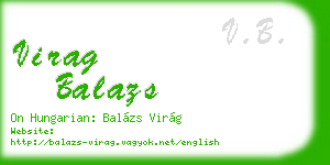 virag balazs business card