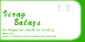 virag balazs business card